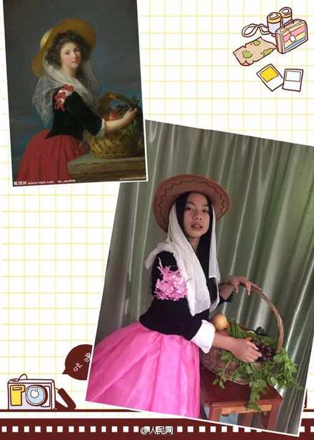 chinese students imitate art