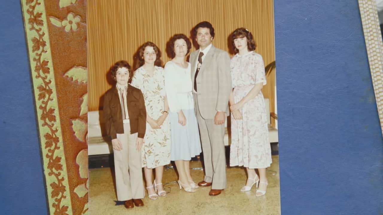 Mari Paz, Bruno, and their three children.