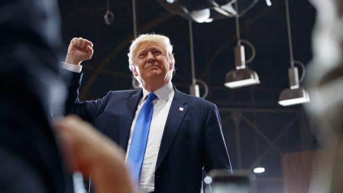 Republican presidential candidate, Donald Trump, speaks during a campaign rally in Denver. AP