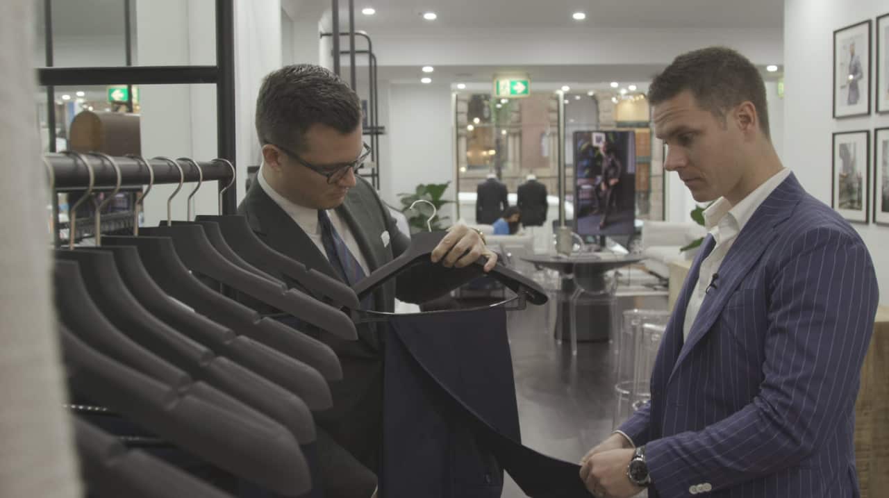 Co-Founders Robin McGowan and James Wakefield at Institchu's Sydney (Clarence St) showroom.