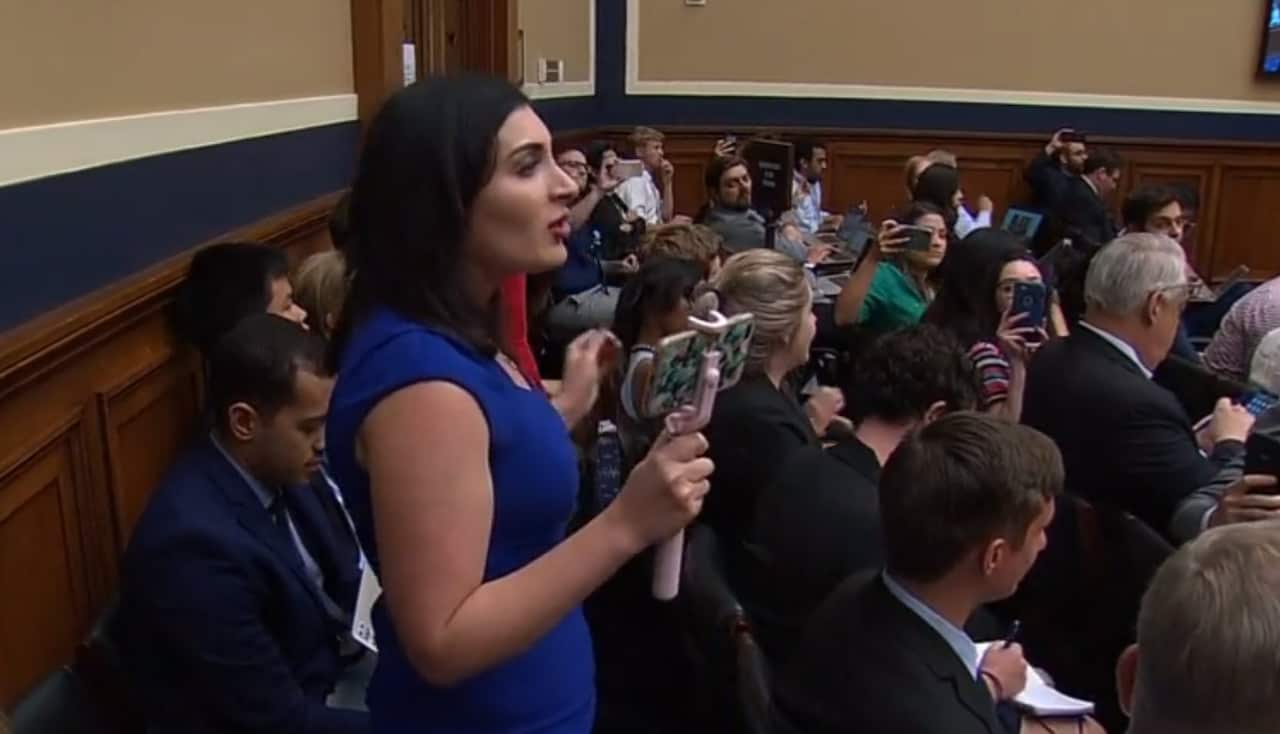 Laura Loomer during her protest