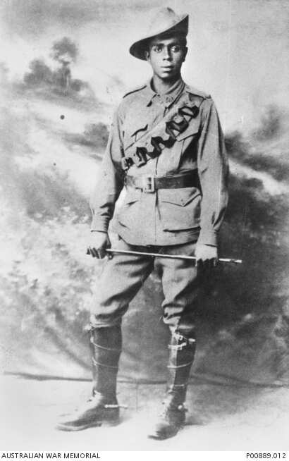 Reg Saunders's father Chris in uniform during the First World War.
