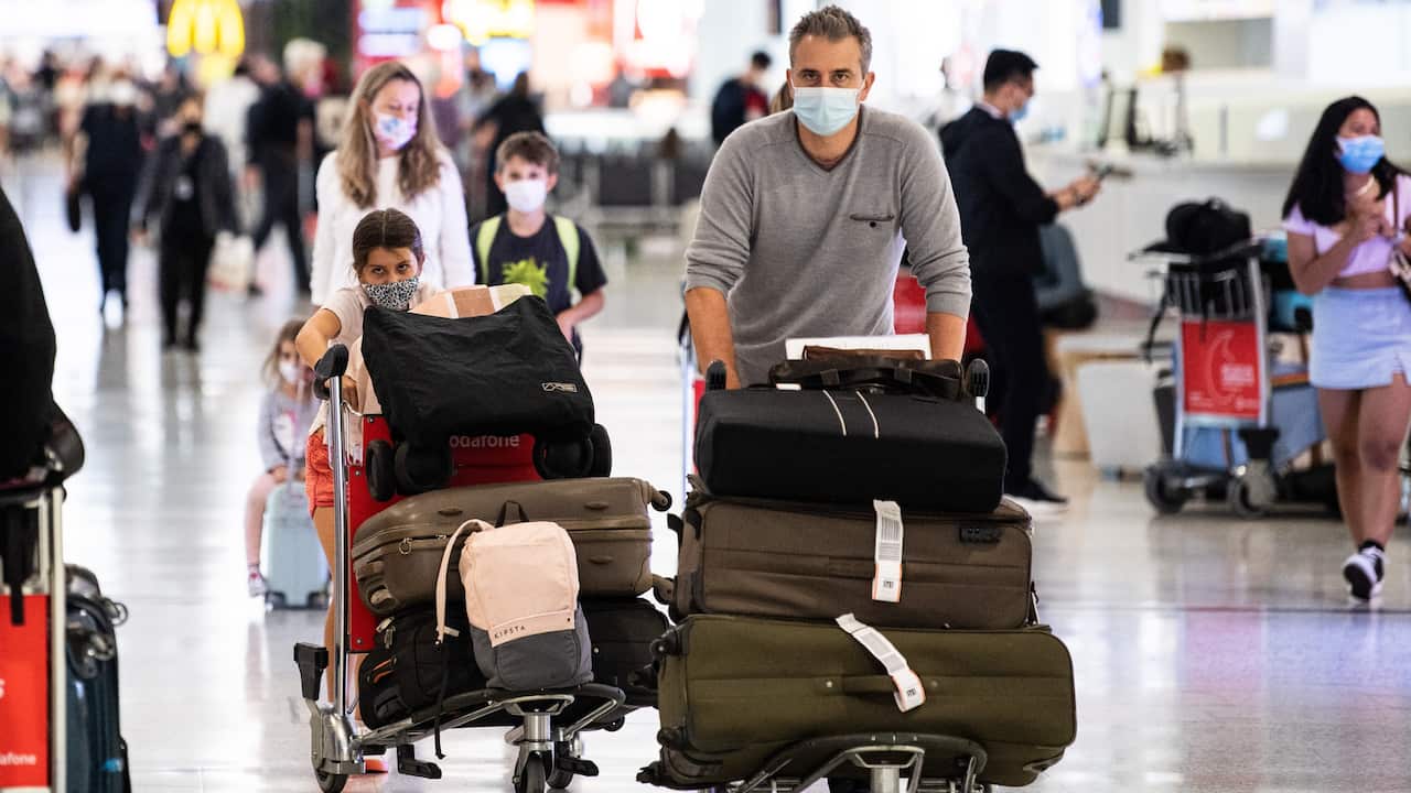 People arriving at Sydney International Airport in Sydney