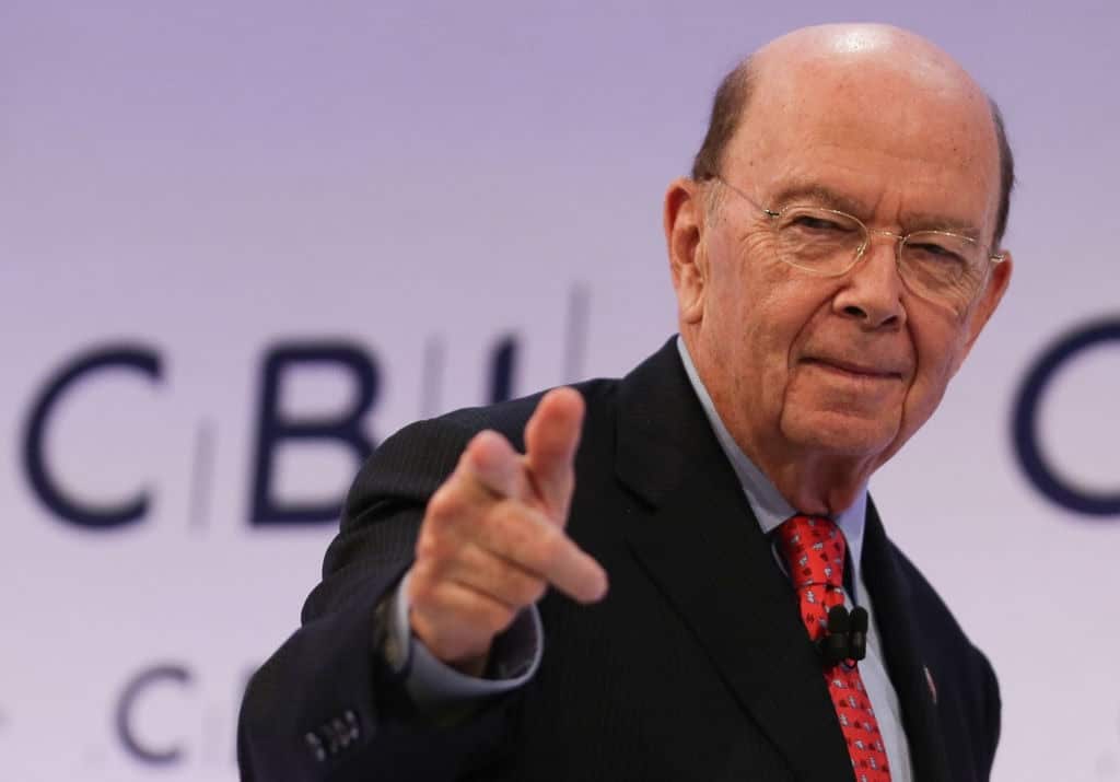 US Secretary of Commerce Wilbur Ross