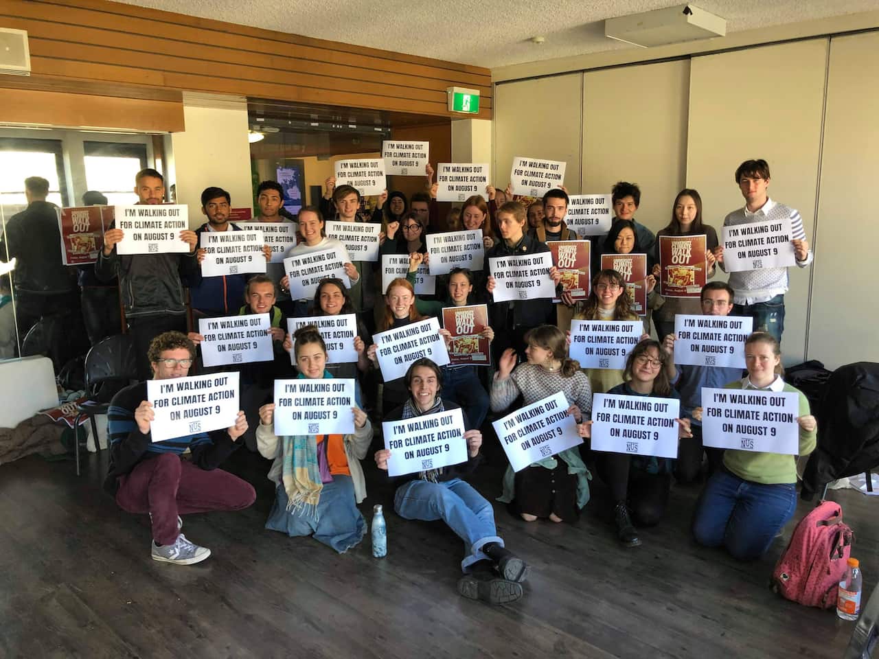 A recent survey by the union found 82 per cent of students voted climate change their biggest concern.