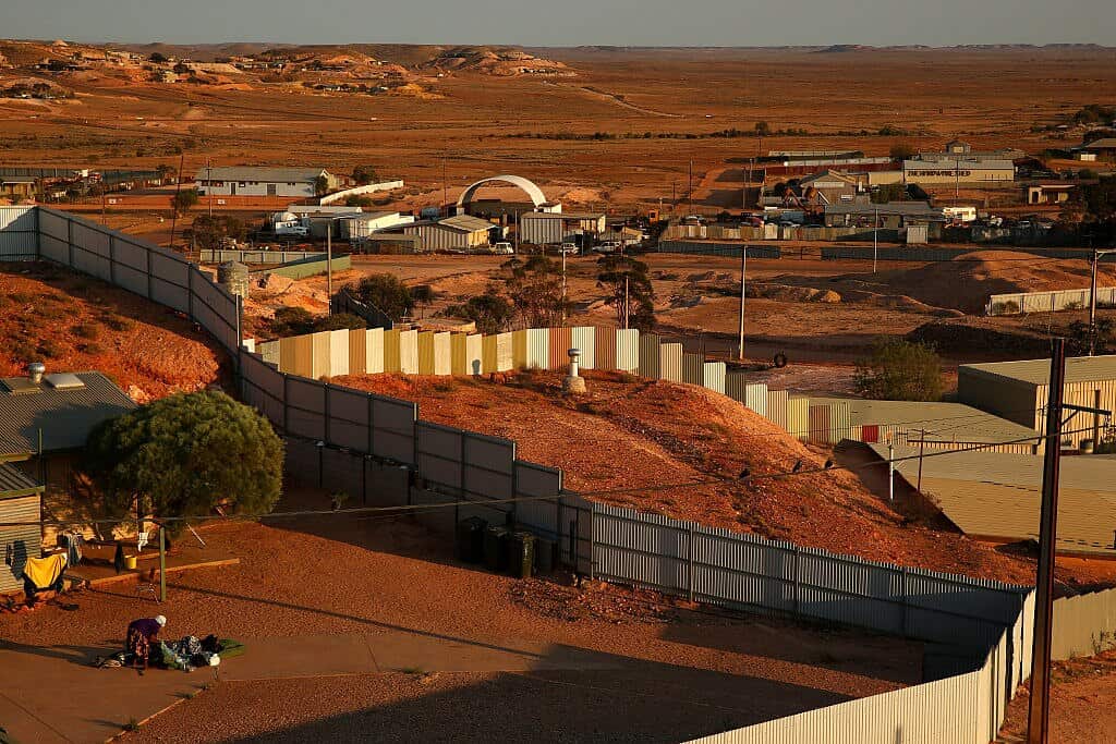 A general view of the town and surrounds of Coober Pedy