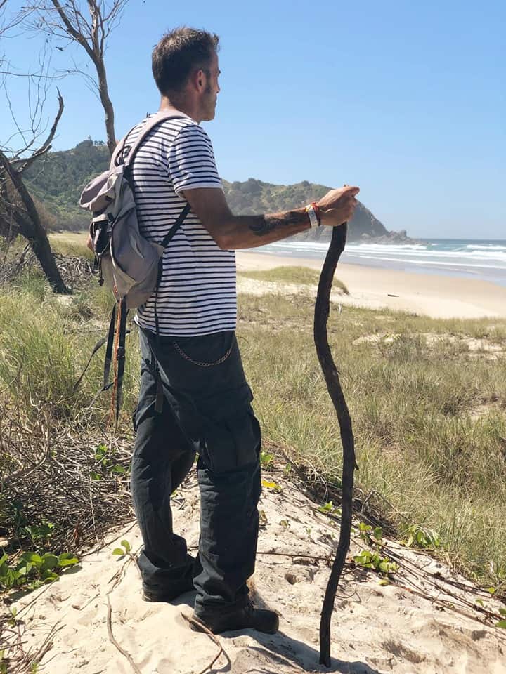 Laurent Hayez flew back to Byron Bay to resume the search for his son this week.