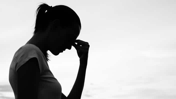 Sad young woman.