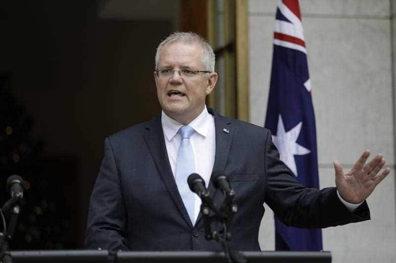 Prime Minister Scott Morrison holds a press conference at Parliament House in Canberra announcing NSW Governor David Hurley will be Australia's next governor-general.