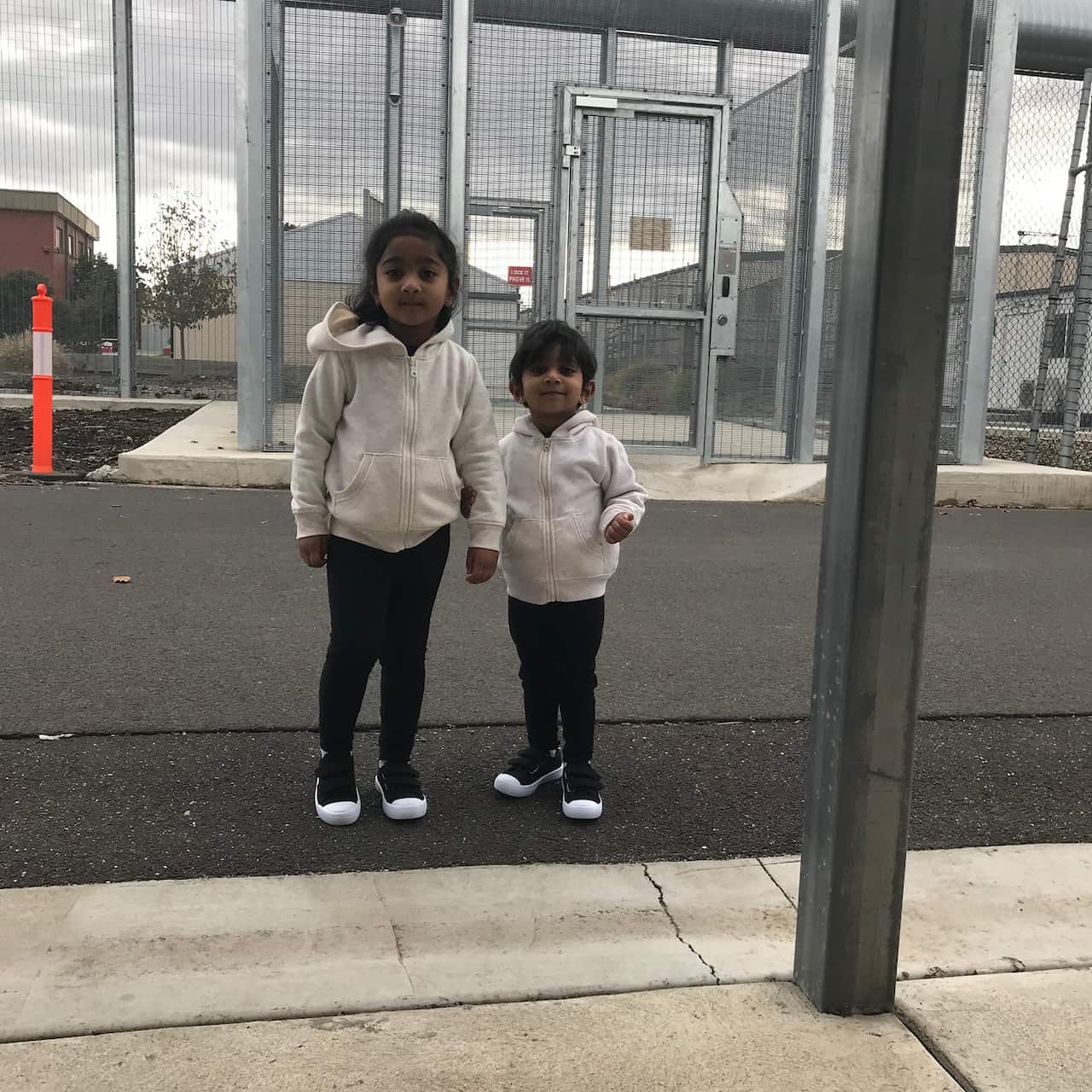 Kopika and Tharunicaa on Christmas Island.