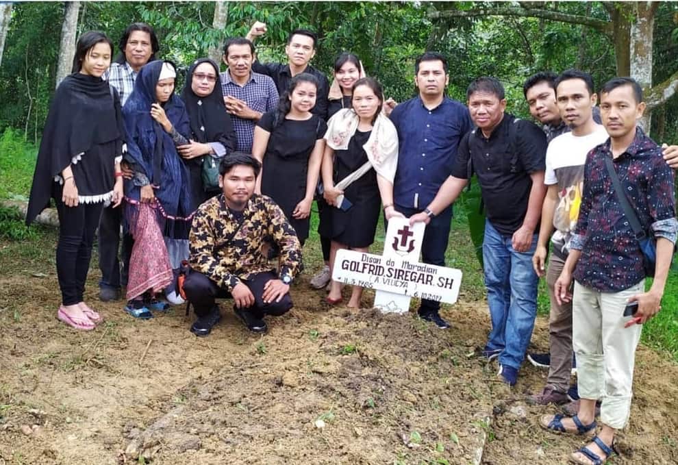 Mr Siregar was laid to rest by friends and family