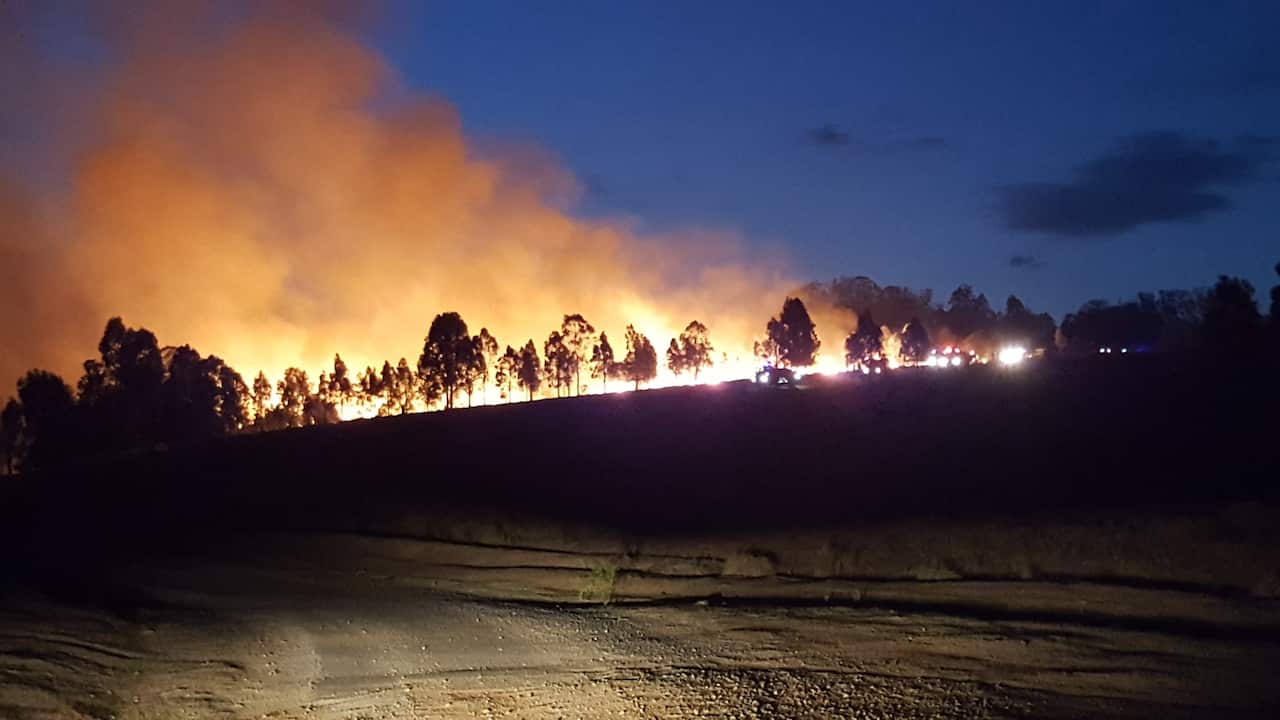 The fire front in Queensland