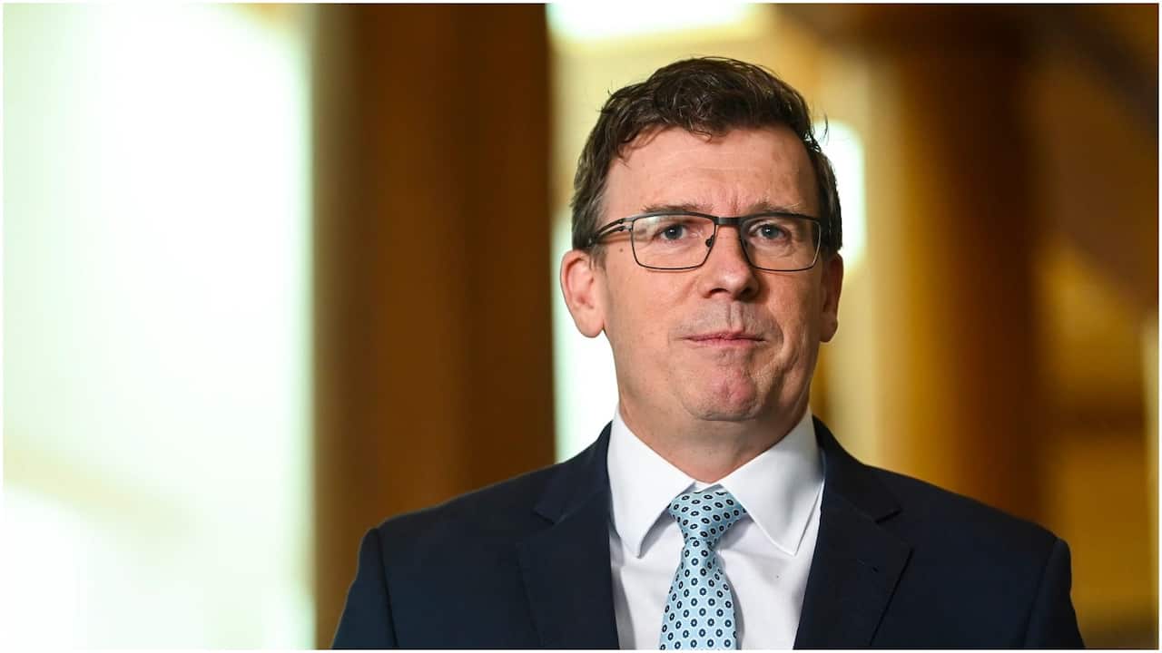 Alan Tudge at Parliament House in Canberra.