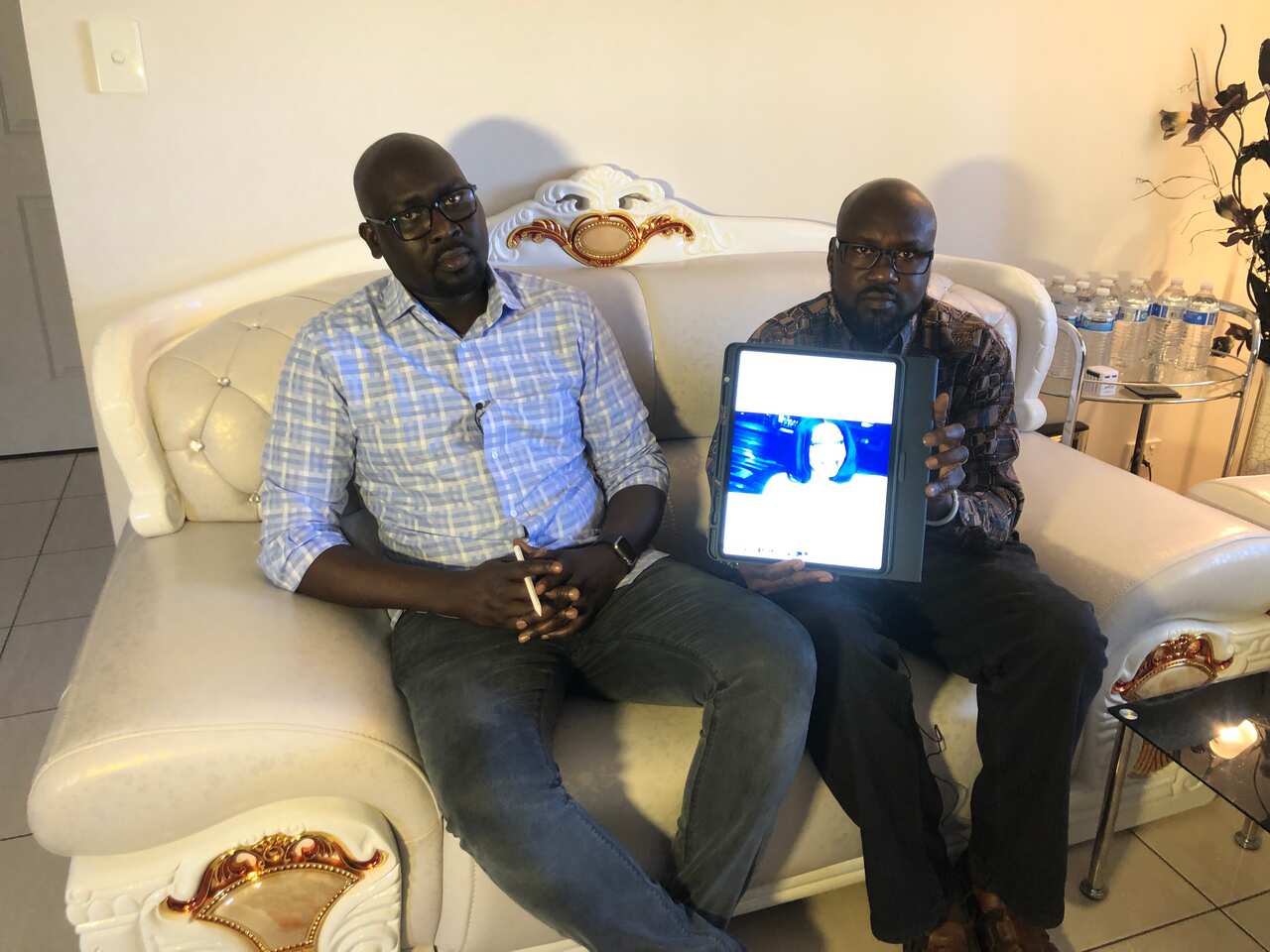 Goy Leek and Michael Matiop live in Adelaide and have been lobbying on behalf of the family to allow Elizabeth to enter the state