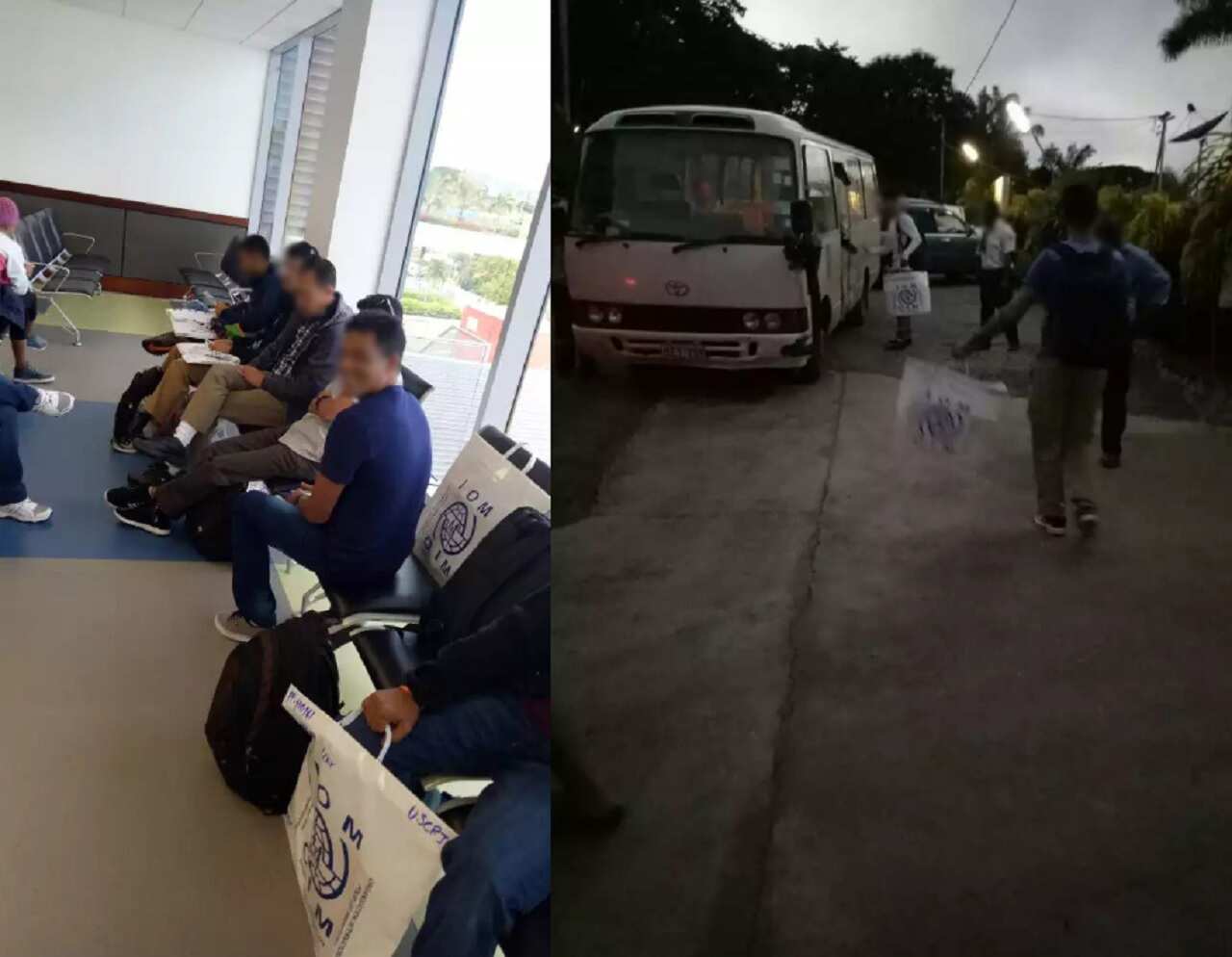 Some of the Manus refugees en route to the US.