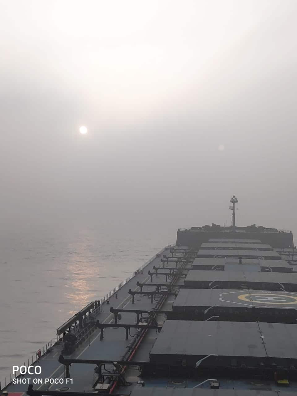 The view from the vessel.