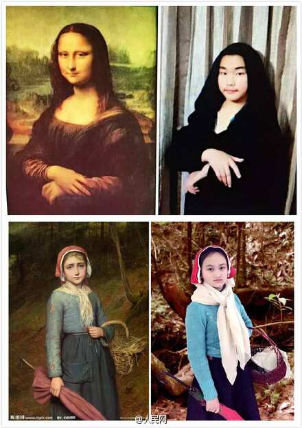 chinese students imitate art