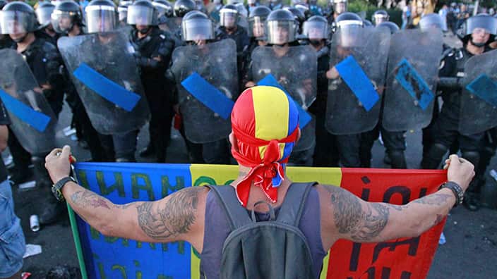 protests in Romania