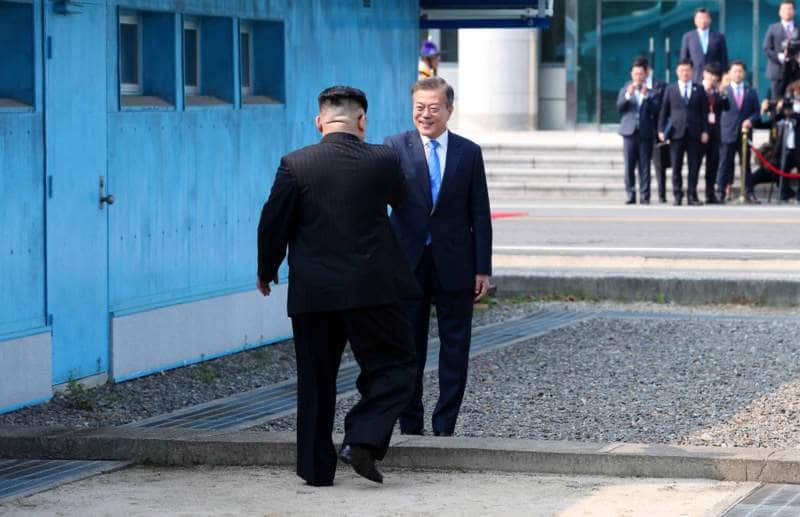 North Korea's Kim Jong-un meets South Korea's Moon Jae-in in DMZ for historic peace talks
