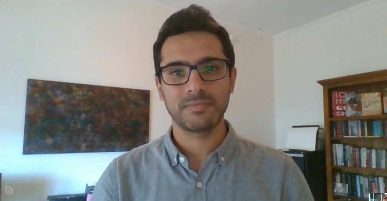 Chief Executive Officer of FECCA Mohammad Al-Khafaji speaking via Skype.