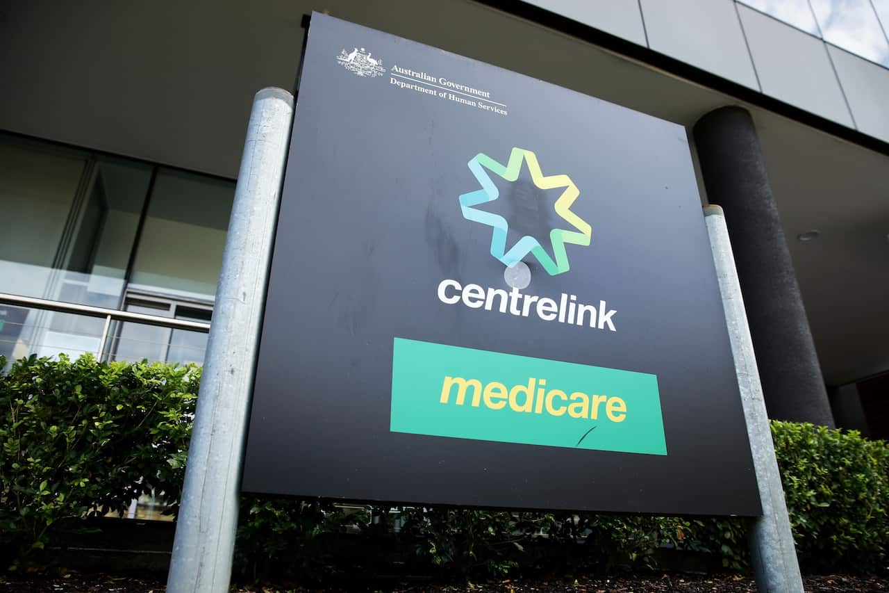 A Medicare and Centrelink office sign