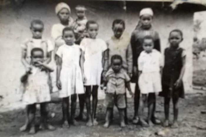 Gichuhi, back row, third from right, with her family. 