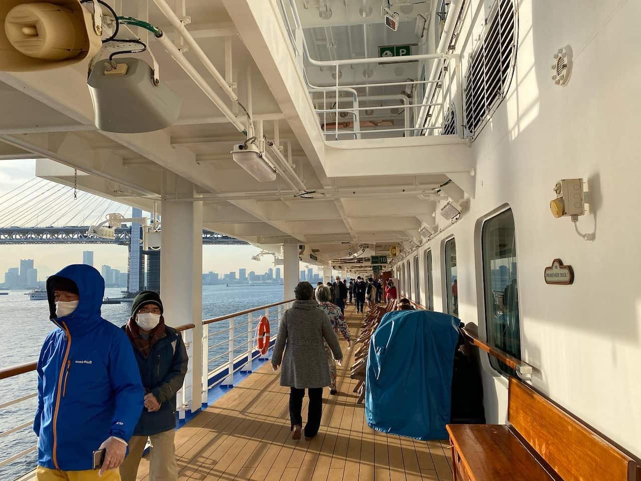 People on board the ship.