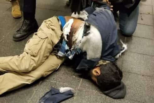 This is a photo believed to be of the New York bomber moments after the attack.