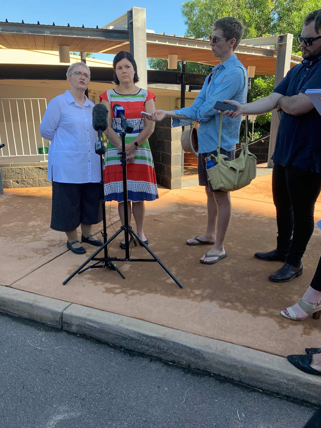 Outside the Darwin Clinic.