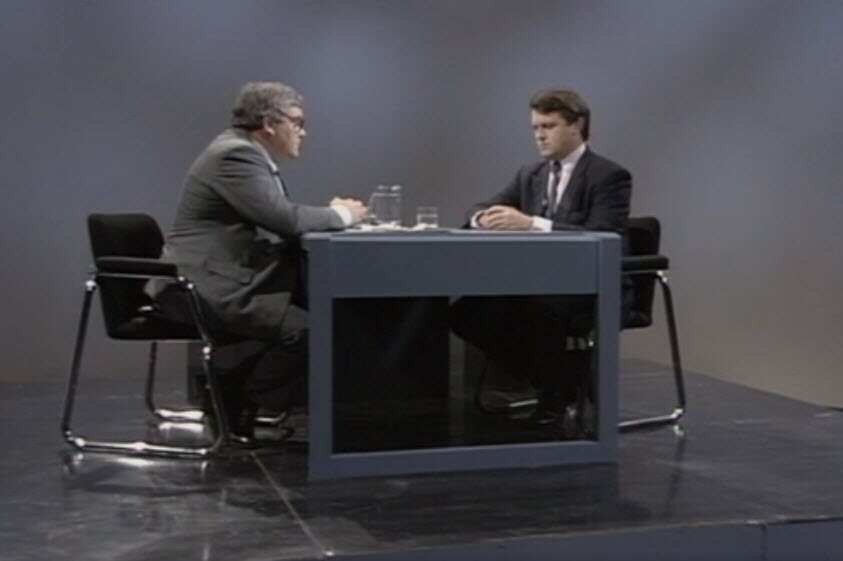 Malcolm Turnbull being interviewed by Graham Little on Speaking For Myself in 1988
