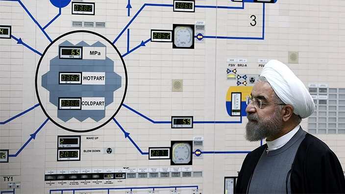 President Hassan Rouhani visits the Bushehr nuclear power centre.