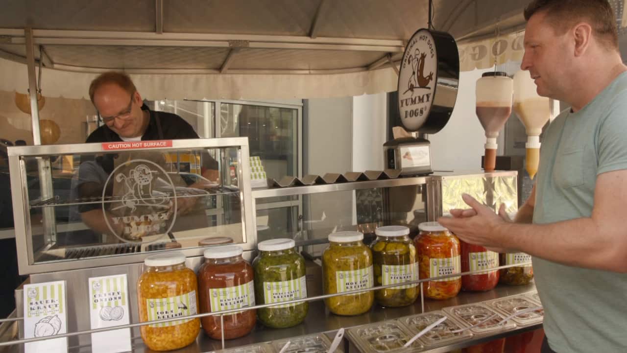 The cart can push out 1000 hot dogs in under 2 hours. Allowing customers to serve themselves for condiments reduces need for more than 2 staff.