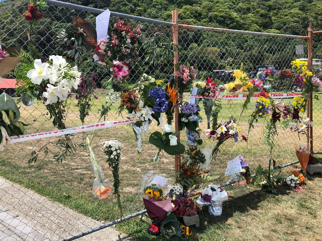 A memorial has been set up near the White Island Tours base in the Bay of Plenty.