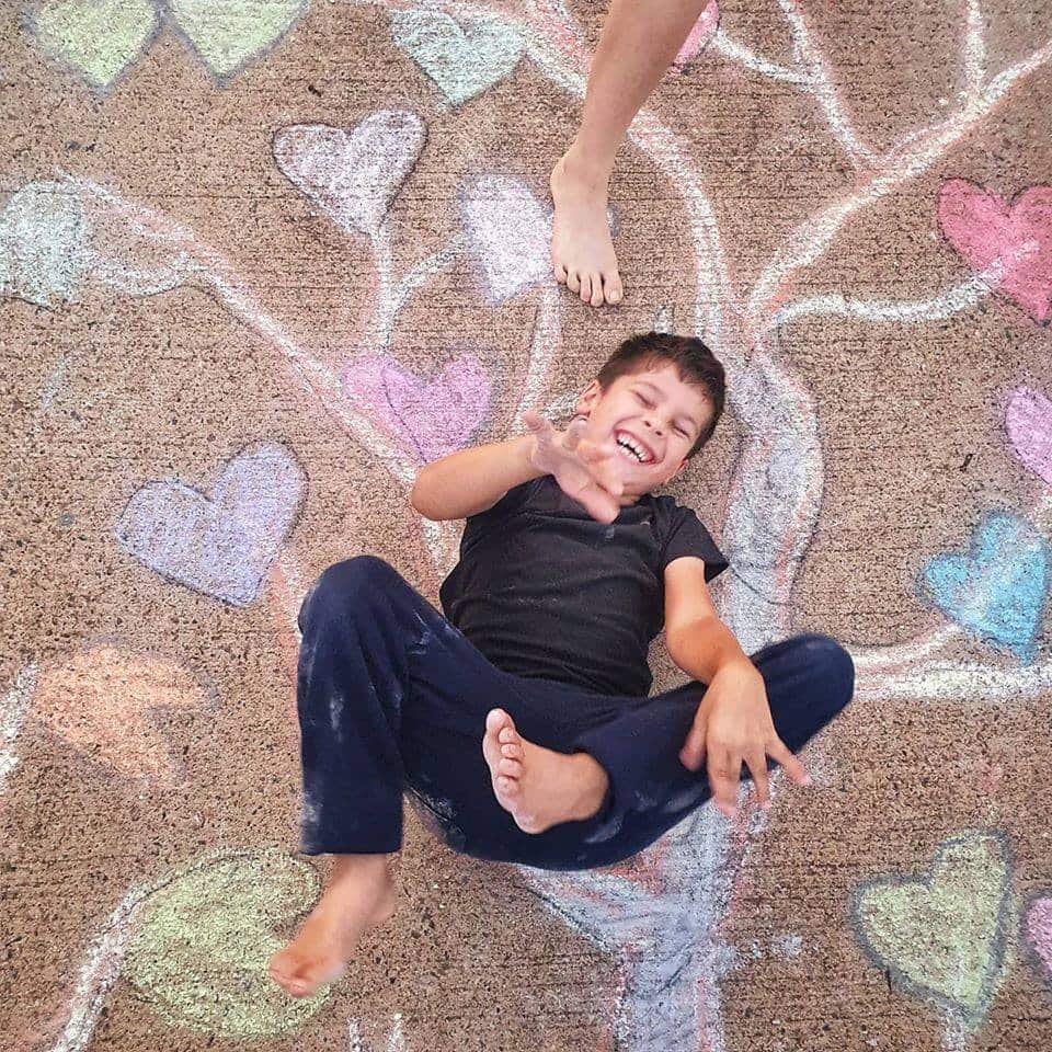 Tamworth's chalk creations.