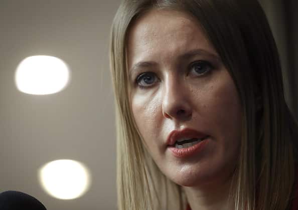 Russian Presidential Candidate Ksenia Sobchak Speaks To The Press In Washington, D.C.