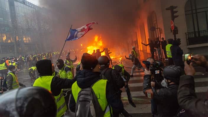 Gilets Jaunes Protest On The Champs Elysees - Paris