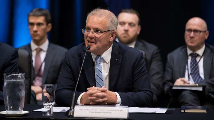 Prime Minister Scott Morrison committed $20 million to grow Australia's recycling industry as part of a plan to ban the export of plastics. 