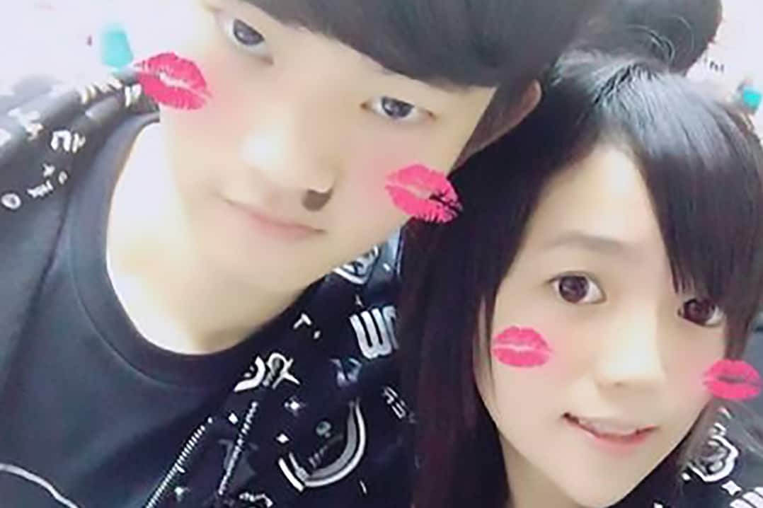 Chan Tong-kai, left, with his girlfriend, Poon Hiu-wing.