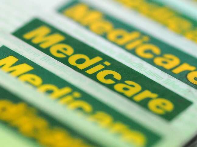 A zoomed in Medicare card is pictured. 