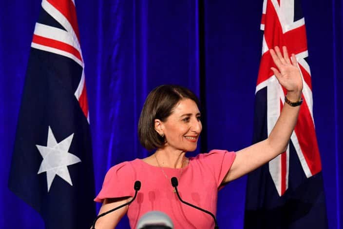 Gladys Berejiklian claimed victory in the NSW election on Saturday night.