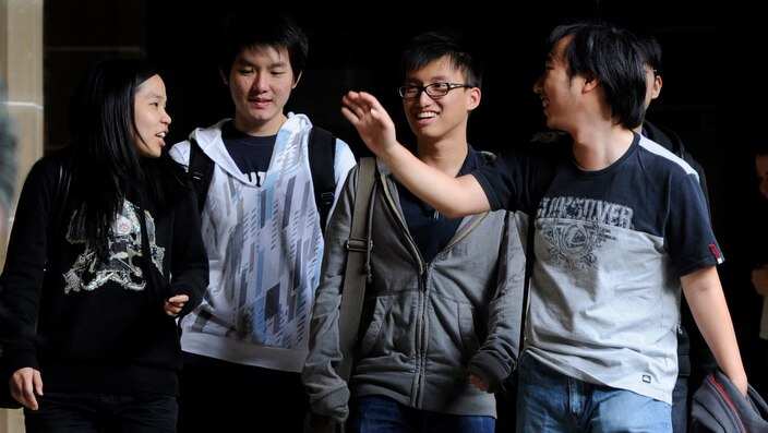 Tertiary students at the University of Melbourne in Melbourne 