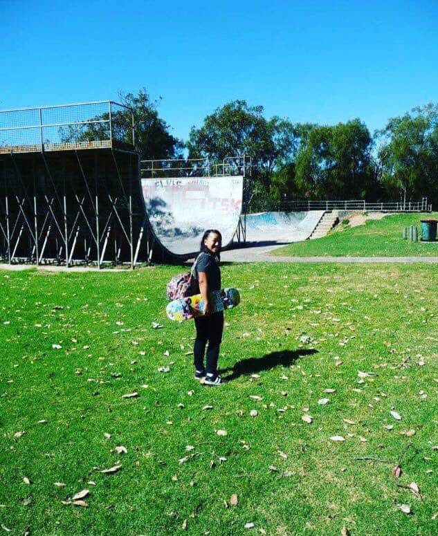Indigo back at the Skate Park near her home in the Northern Beaches of Sydney.