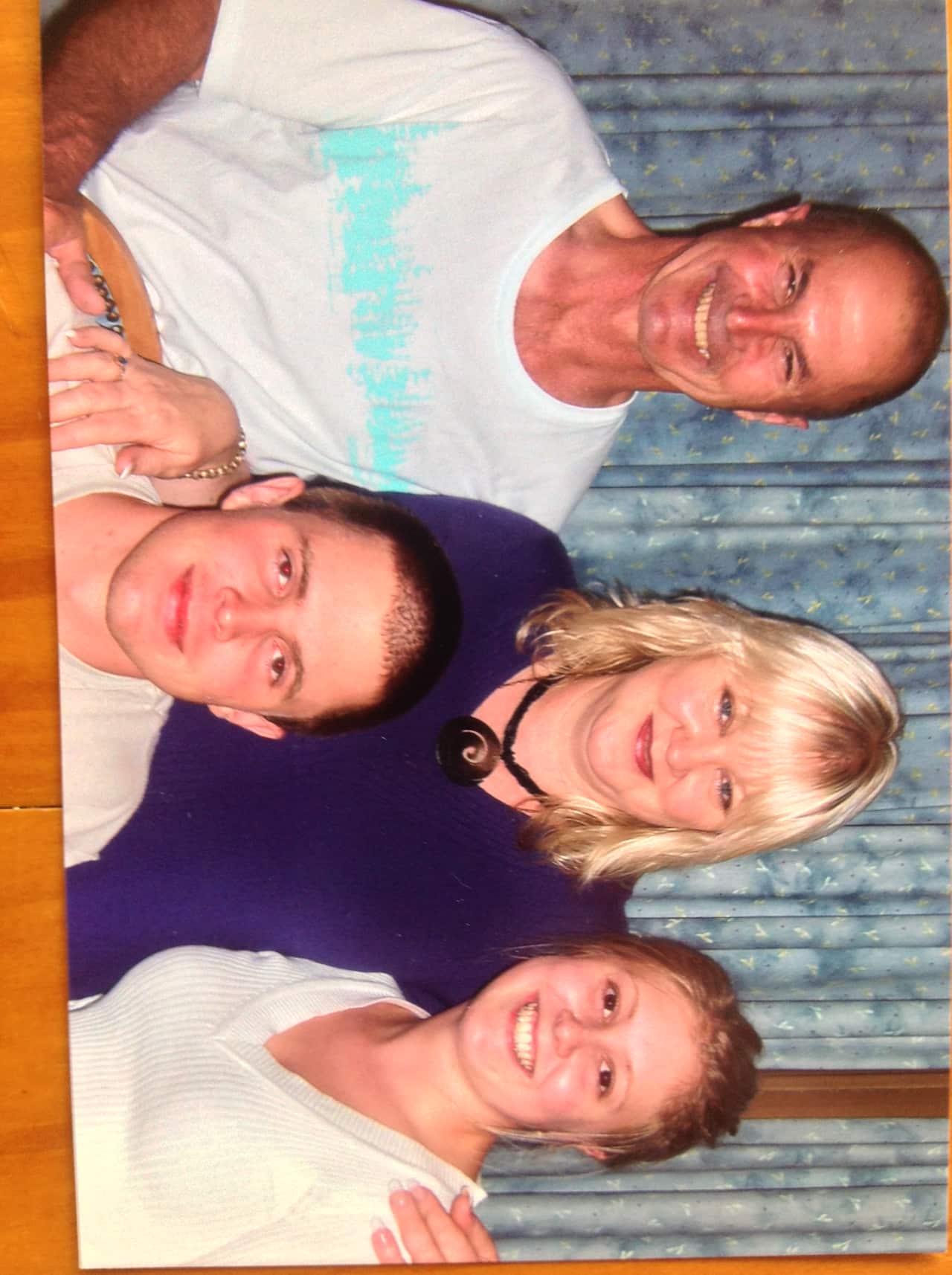 Bernie with his family before the fire.