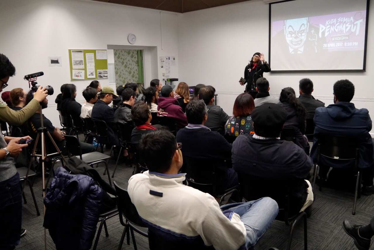 Fahmi talks in Melbourne.