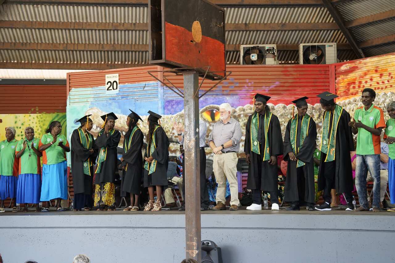 The students are Wadeye’s first Year 12 graduates since 2007.