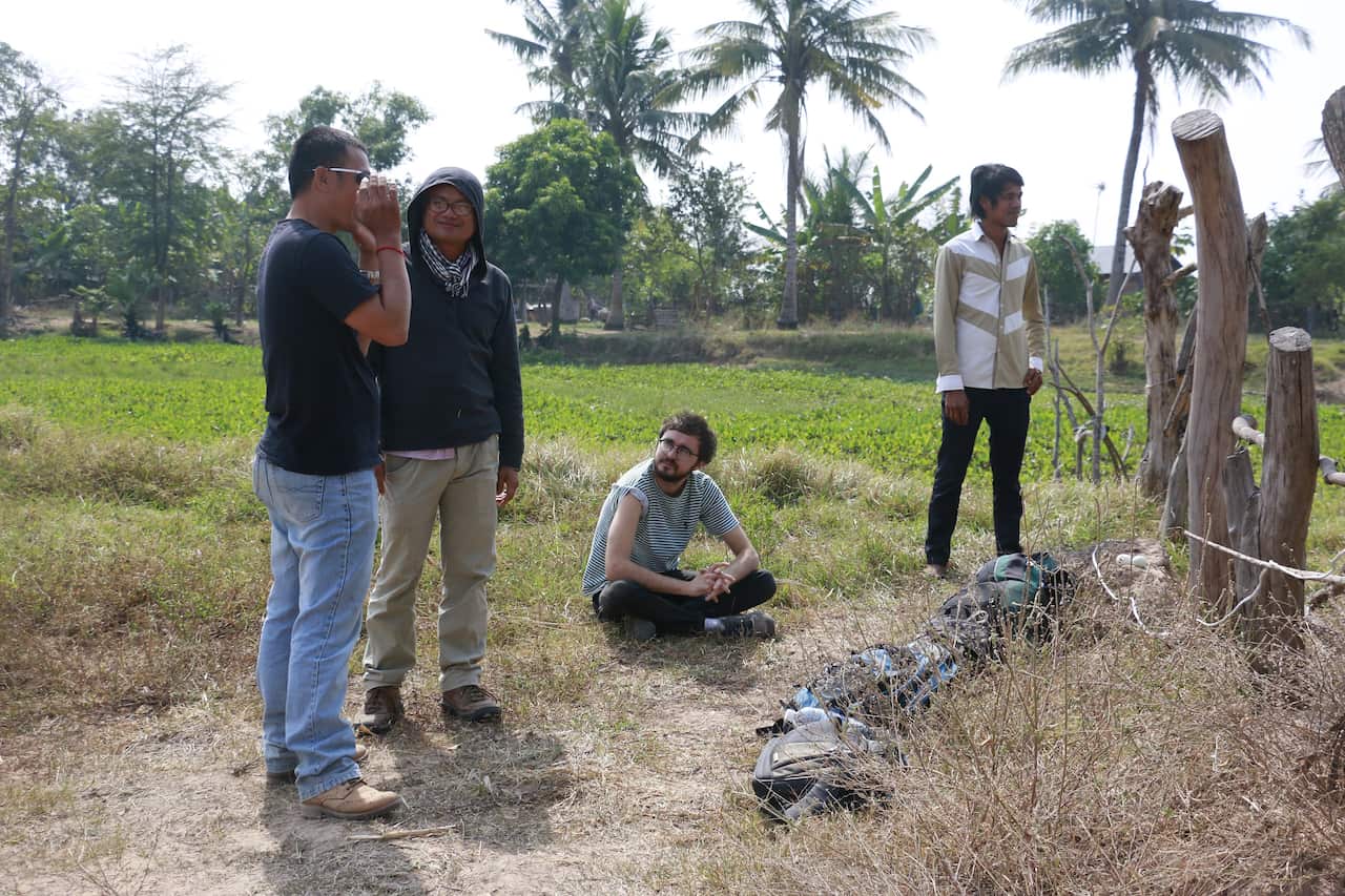 Filming in Cambodia