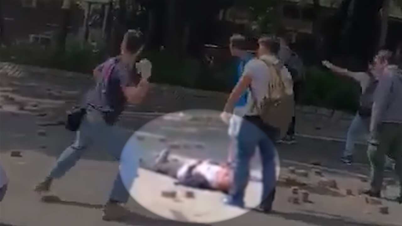 The incident was captured on social media. 