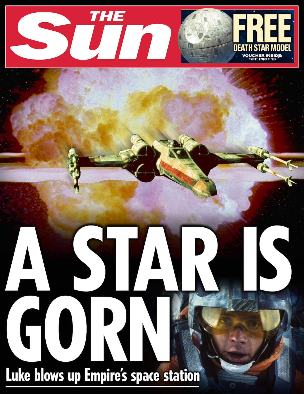 One of The Sun's Star Wars front pages.