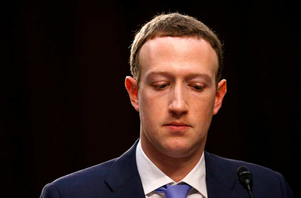 Mark Zuckerberg at the US Senate’s Commerce and Judiciary committees’ hearing on Facebook’s dealings with data privacy.