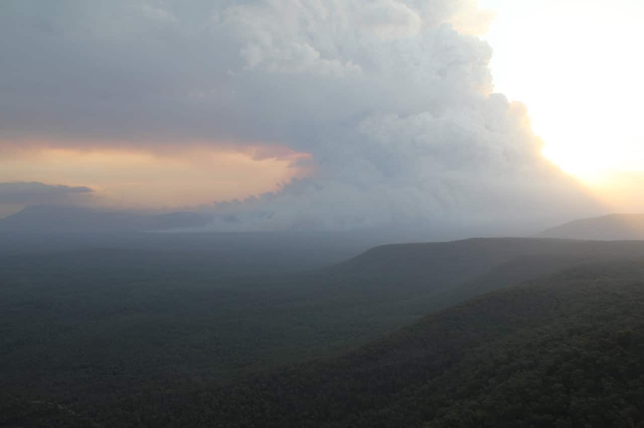 A fully developed pyrocumulus cloud during the Grampians fire in February 2013 (Randall Bacon)